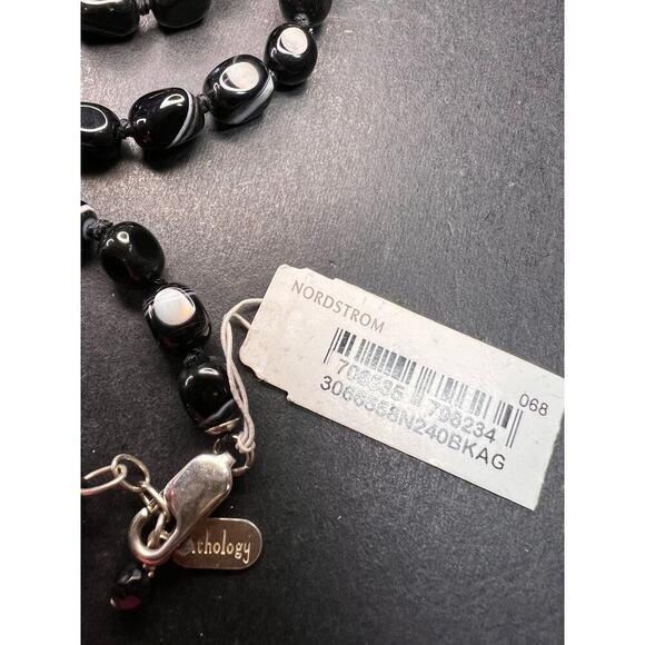 NEW Botswana agate 44 inch necklace with sterling silver clasp - Picture 12 of 12